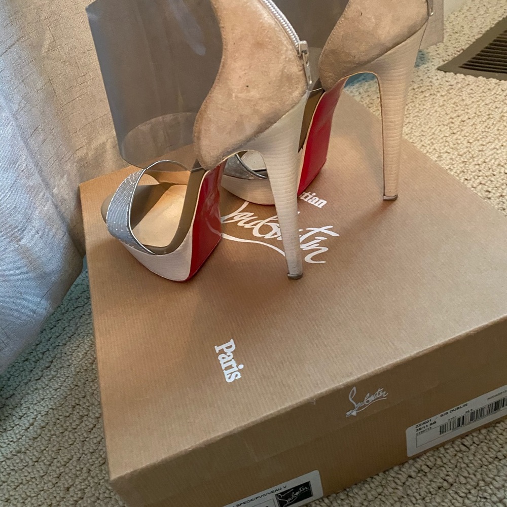 Christian Louboutin Python, Suede, PVC Heels